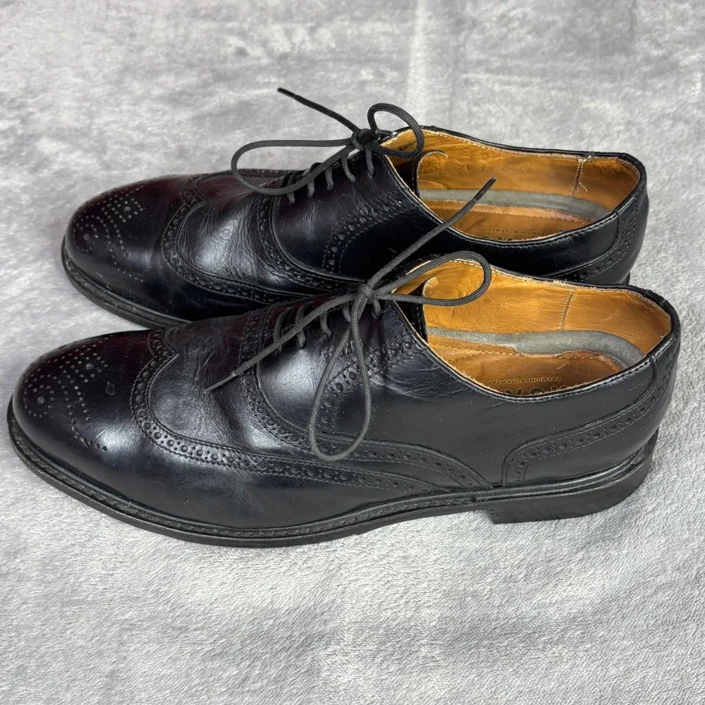 Proxon Wingtip Oxford Men 11 Black Steel Toe Leather Brogue Workwear ASTM 241311